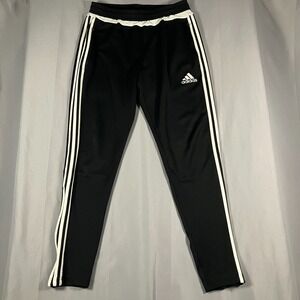 Adidas Men's Medium Black Climacool Athletic Track Pants Striped
